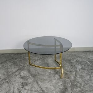 Mesa Redonda Dourado 90x45cm