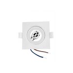 Mini Downligh embutida Quad,GU10-Φ75MM-Branco-Ajustável-RIKO-SR
