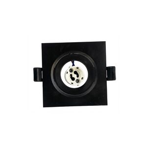Mini Downligh embutida Quad,GU10-Φ75MM-Preto-Ajustável-RIKO-S