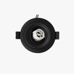 Mini Downligh embutida Redon,GU10-Φ75MM-Preto-Ajustável-RIKO-RR