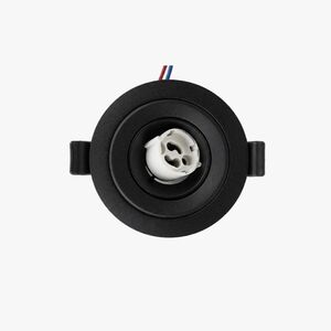 Mini Downligh embutida Redon,GU10-Φ75MM-Preto-Ajustável-RIKO-RR