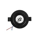 Mini Downligh embutida Redon,GU10-Φ75MM-Preto-Ajustável-RIKO-R