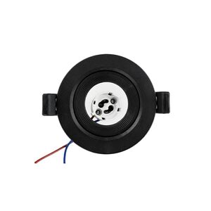 Mini Downligh embutida Redon,GU10-Φ75MM-Preto-Ajustável-RIKO-R