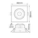 MINI DOWNLIGHT QUAD. 5W 6400K BR SNOW-S