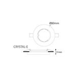 Mini Downlight Quadrado Cristal