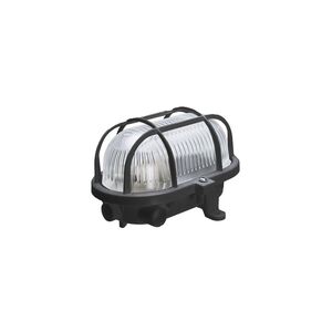 OLHO BOI PLASTICO OVAL E27 IP54 PRETO