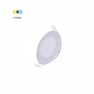 PAINEL LED REDONDO EMBUTIR 6W-3EM1-LINA-R