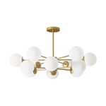 Pendente Lustres Luminaria Jabuticaba Sala Bola Moderno-Dourado 6*E27 700*320*520-Avida