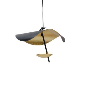 Pendente Lustres Preto Dourado-18W-4000K Led-400cm-Avida