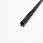 Perfil Alumínio Embutir Com Dıfusor Preto Tampa 10×10 3 Metros Para Fita Led