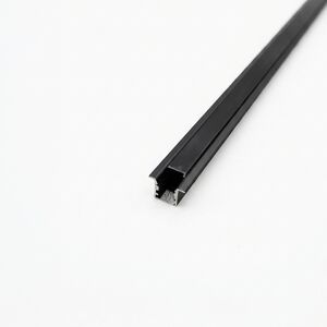 Perfil Alumínio Embutir Com Dıfusor Preto Tampa 10×10 3 Metros Para Fita Led