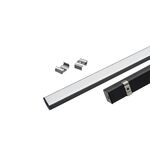 PERFIL DE ALUMÍNIO PRETO TIPO FLEXÍVEL 3Metros Para Fita Led