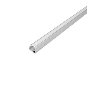 Perfil Para Canto De Sobrepor Prata Com Dıfusor Prata 18×18 3 Metros Para Fita Led