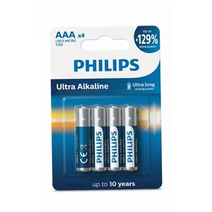 PHILIPS PILHA AA EXTRA ZINC CHLORIDE LR03 1,5V