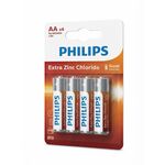 PHILIPS PILHA AA EXTRA ZINC CHLORIDE R6 1,5V