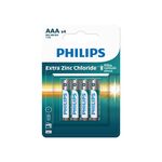 PHILIPS PILHA AAA EXTRA ZINC CHLORIDE R03 1.5V