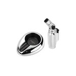 Pierre Cardin Conjunto Cinzeiro e Isqueiro Charutos preto/prateado 18x18x3,5cm PCX-012