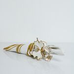 Porta guardanapo borboleta branco e dourado