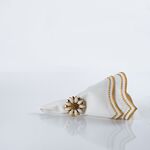 Porta guardanapo girasol branco e dourado