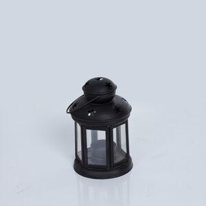 Porta Vela Preto De Metal 25×9
