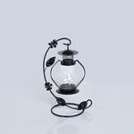 Porta Vela Preto De Metal 30×11