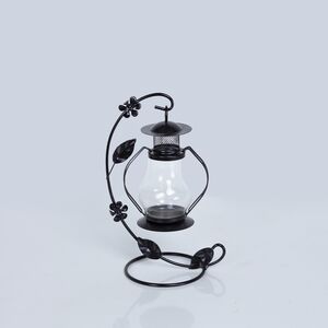 Porta Vela Preto De Metal 30×11