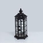 Porta Vela Preto De Metal 45×20