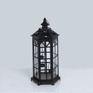 Porta Vela Preto De Metal 45×20