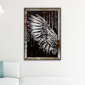 Quadro Decorativo Asas De Águia Branca – 50×70 Cm