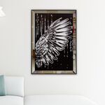 Quadro Decorativo Asas De Águia Cromado – 50×70 Cm