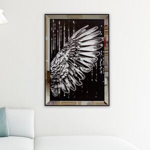 Quadro Decorativo Asas De Águia Cromado – 50×70 Cm