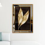 Quadro Decorativo Folha Dourado – 50x70cm