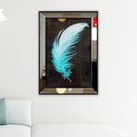 Quadro Decorativo Pena Azul- 50x70cm