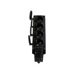 Régua com 4 Tomadas Schuko 2P+T IP44 Pretas-Ne-ad