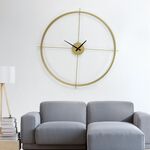 Relógio De Parede Escandinavo Dourado 60