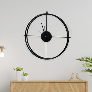 Relógio De Parede Escandinavo Preto 90