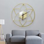 Relógio De Parede Flor 60 Dourado