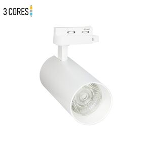 SPOT LED PARA TRILHO 30W 3EM1 COB BRANCO-MONOLINO