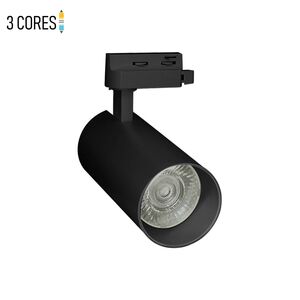 SPOT LED PARA TRILHO 30W 3EM1 COB PRETO-MONOLINO