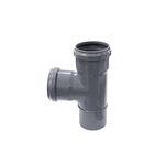 TE DE PVC 110 MM CINZA