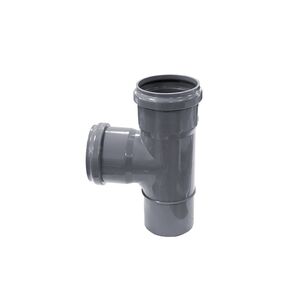 TE DE PVC 110 MM CINZA