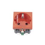 Tomada Schuko Vermelha 45×45
