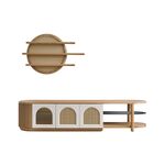 UNIDADE DE TV BEGONVIL (CONJUNTO COMPLETO)  CARVALHO/CREME