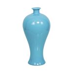Vaso Cerâmica Azul Marinho 17x17x36cm