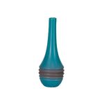 Vaso Cerâmico Azul Degradê Castanho 8x8x22cm