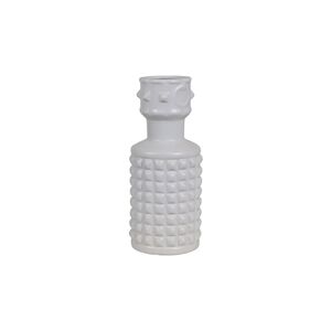Vaso Cerâmico Branco 10x10x25cm
