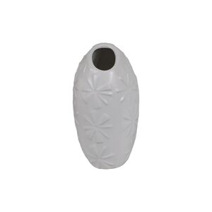 Vaso Cerâmico Branco 13x9x22cm