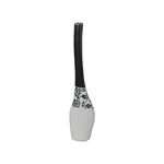 Vaso Cerâmico Branco E Cinza 10x7x52