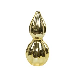 Vaso Cerâmico Dourado 20x20x37cm