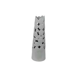 Vaso De Cerâmica Azul 14x14x45cm